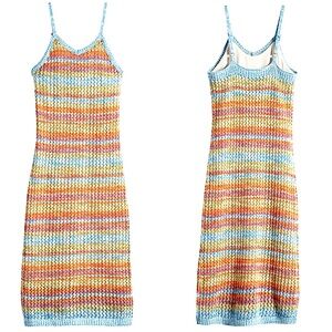 Freshman Multicolor Striped Kids Casual Dress
